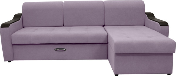 Изображение товара Диван угловой Сириус Лидер-3 с оттоманкой ППУ 260x165 (Eva 13 велюр фиолетовый)