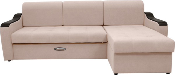 Изображение товара Диван угловой Сириус Лидер-3 с оттоманкой НПБ 260x165 (Eva 01 велюр белый)