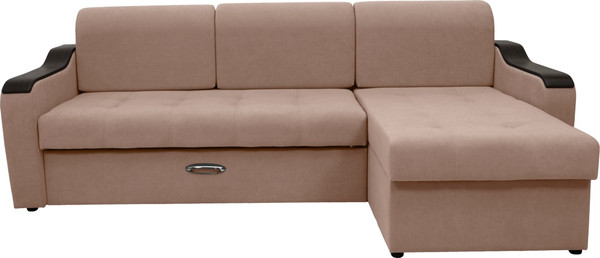 Изображение товара Диван угловой Сириус Лидер-3 с оттоманкой НПБ 260x165 (Eva 02 велюр светло-бежевый)