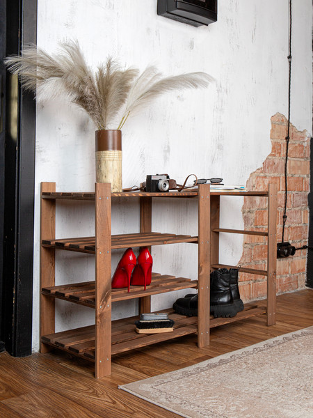 Изображение товара Полка для обуви Четыре Солнца S-815/2 (коричневый)