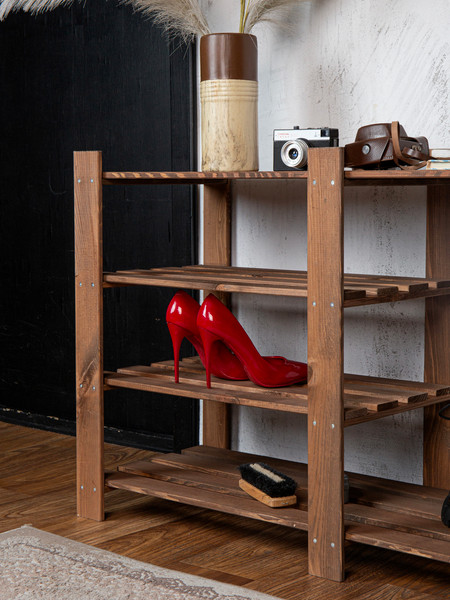 Изображение товара Полка для обуви Четыре Солнца S-815/2 (коричневый)