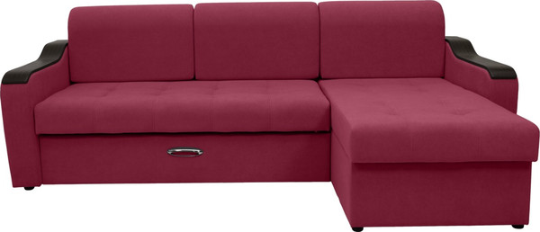 Изображение товара Диван угловой Сириус Лидер-3 с оттоманкой НПБ 260x165 (Eva 16 велюр темно-красный)
