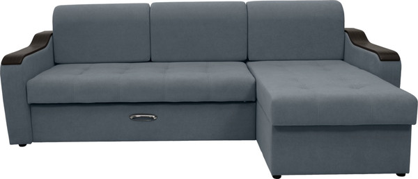 Изображение товара Диван угловой Сириус Лидер-3 с оттоманкой НПБ 260x165 (Eva 32 велюр серый)