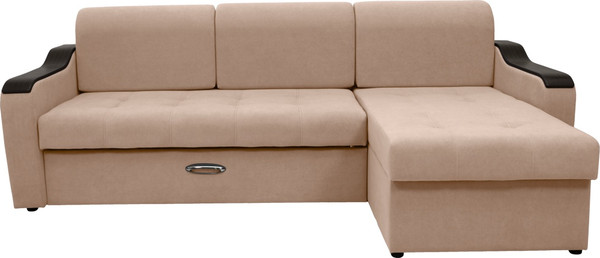 Изображение товара Диван угловой Сириус Лидер-3 с оттоманкой НПБ 260x165 (Eva 33 велюр светло-коричневый)