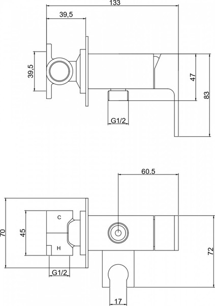 Изображение товара Гигиенический душ со смесителем Roxen Caspia 500960-B