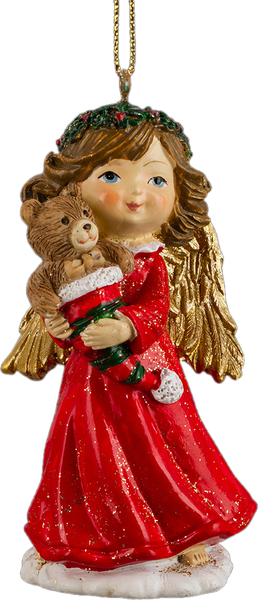 Изображение товара Елочная игрушка Erich Krause Decor. Ангел с медвежонком / 62455