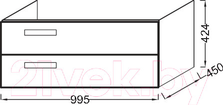 Изображение товара Тумба под умывальник Jacob Delafon Rythmik EB1304-E10