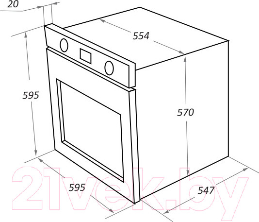 Изображение товара Электрический духовой шкаф Maunfeld EOEM.769W
