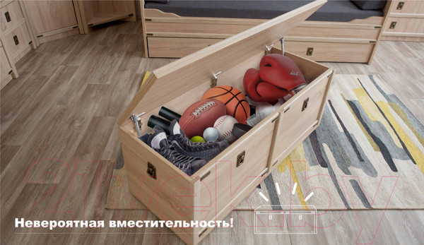 Изображение товара Шкаф-пенал Империал Валенсия 1д4ящ (дуб сонома)