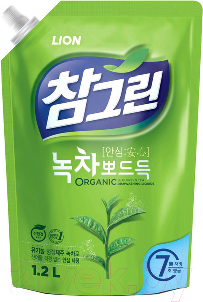 Изображение товара Средство для мытья посуды Lion Зеленый чай (1.2л)