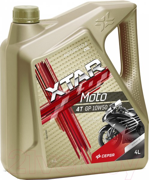 Изображение товара Моторное масло Cepsa Xtar Moto 4T GP 10W50 / 514283690 (4л)