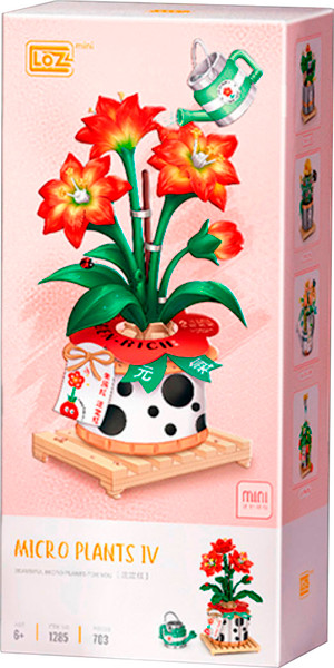 Изображение товара Микроконструктор LOZ Красный цветок в горшке / 1285_MK