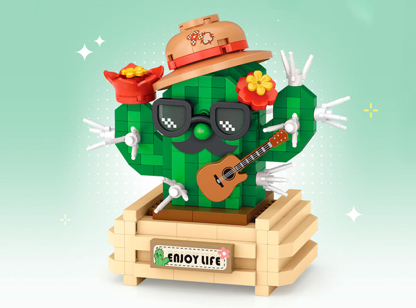 Изображение товара Микроконструктор LOZ Кактус-гитарист / 8833_MK