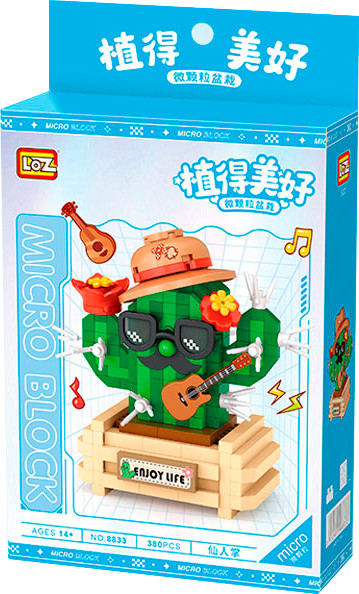 Изображение товара Микроконструктор LOZ Кактус-гитарист / 8833_MK