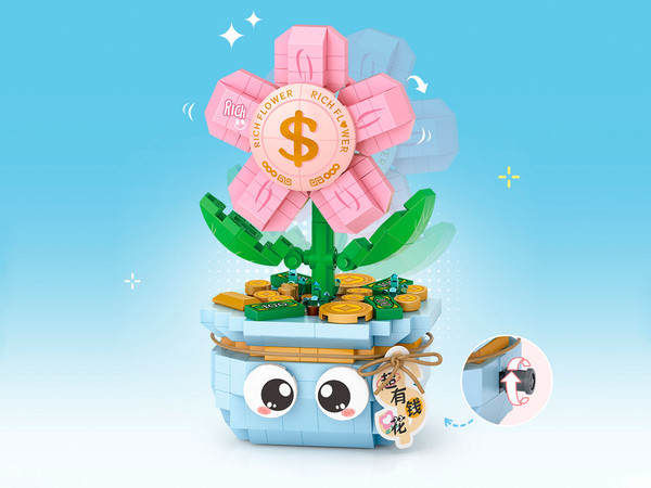 Изображение товара Микроконструктор LOZ Денежный цветок в горшочке / 8839_MK