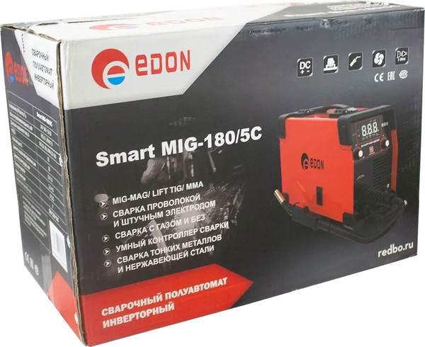 Изображение товара Полуавтомат сварочный Edon Smart MIG-180/5C / 25073