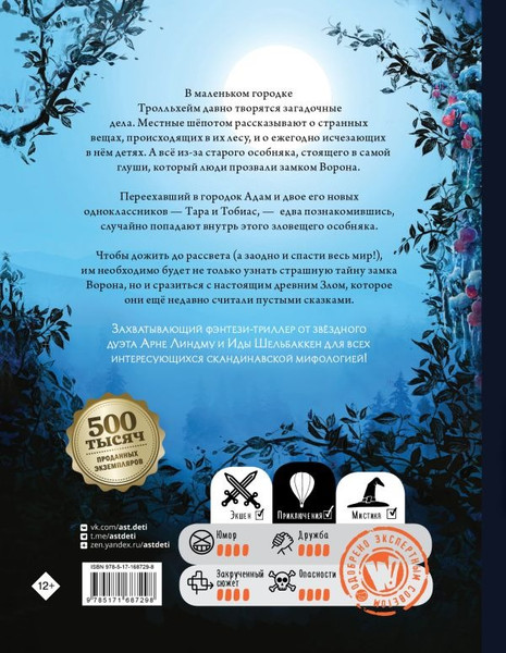 Изображение товара Книга АСТ Тролльхейм. Тайна замка Ворона, твердая обложка (Линдму Арне, Шельбаккен Ида )