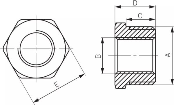 Изображение товара Переходник Ferro BP1/2” - HP3/4” / R03C (хром)