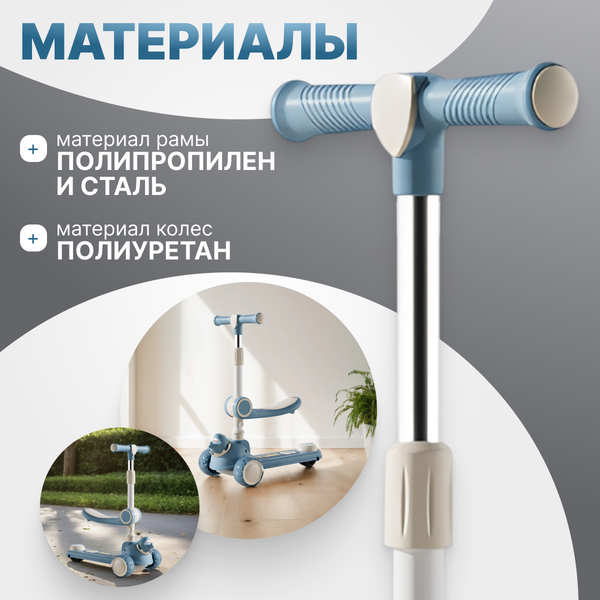 Изображение товара Самокат детский Ricos Wave JSCW108 (белый/синий)