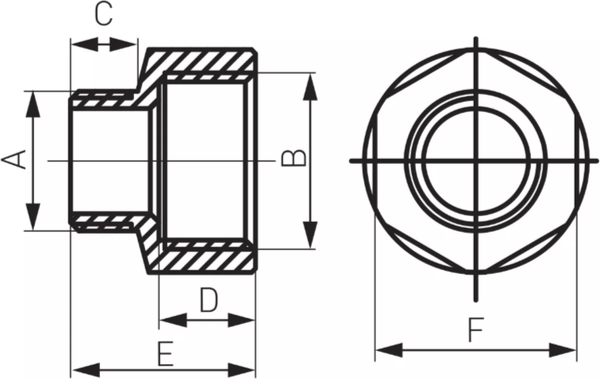 Изображение товара Переходник Ferro BP3/4” - HP1/2” / RN03Z (латунь)