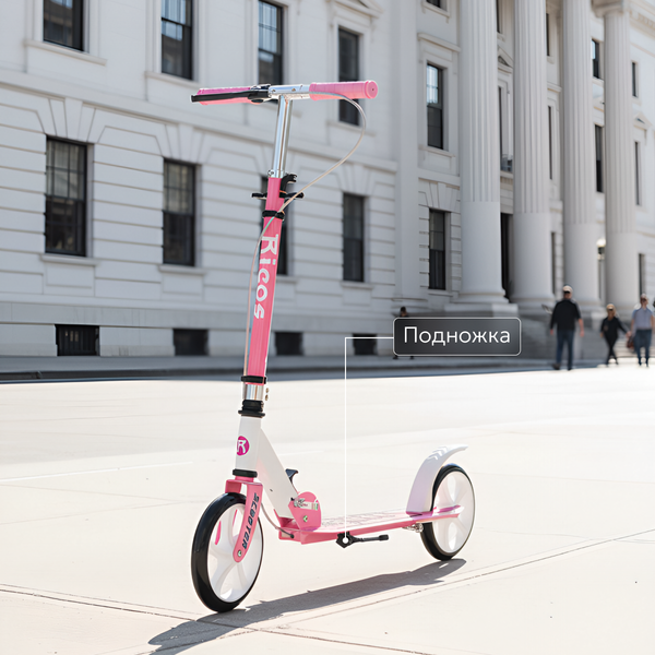 Изображение товара Самокат городской Ricos Shine JSCM6698 (розовый)