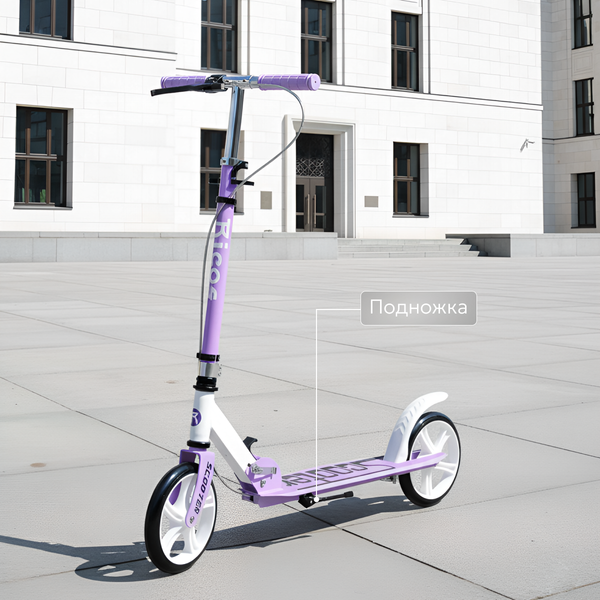 Изображение товара Самокат городской Ricos Shine JSCM6698 (фиолетовый)