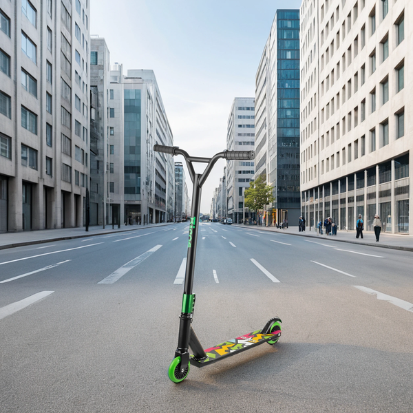 Изображение товара Самокат трюковый Ricos Zing JSCJ100S (черный/разноцветный)