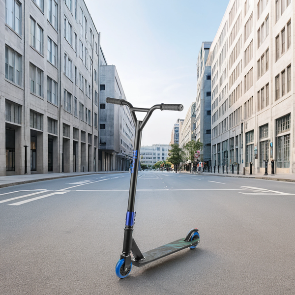 Изображение товара Самокат трюковый Ricos Zing JSCJ100S (черный/синий)