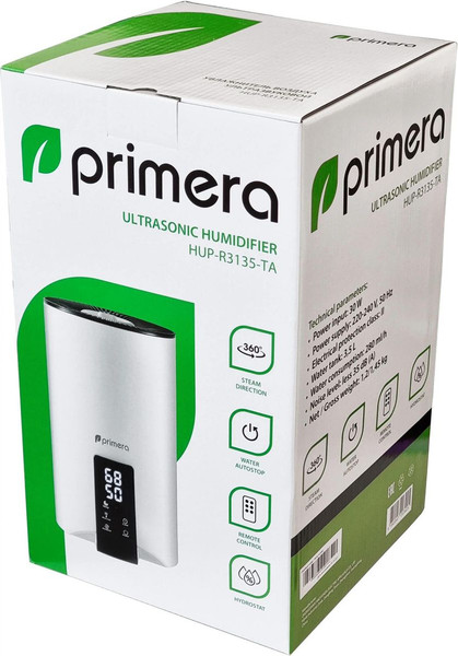 Изображение товара Ультразвуковой увлажнитель воздуха Primera HUP-R3135-TA