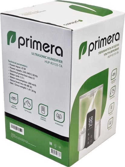 Изображение товара Ультразвуковой увлажнитель воздуха Primera HUP-R3155-TA