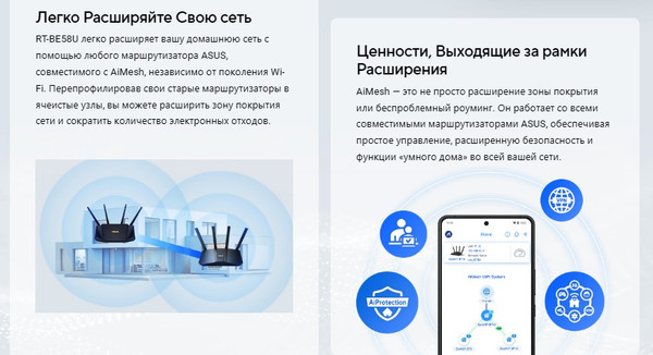 Изображение товара Беспроводной маршрутизатор Asus RT-BE58U