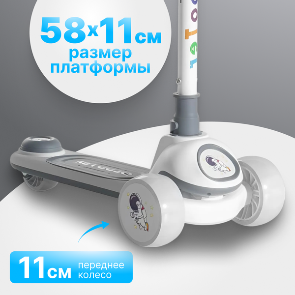 Изображение товара Самокат детский Ricos LilStar JSCL668A (белый/серый)