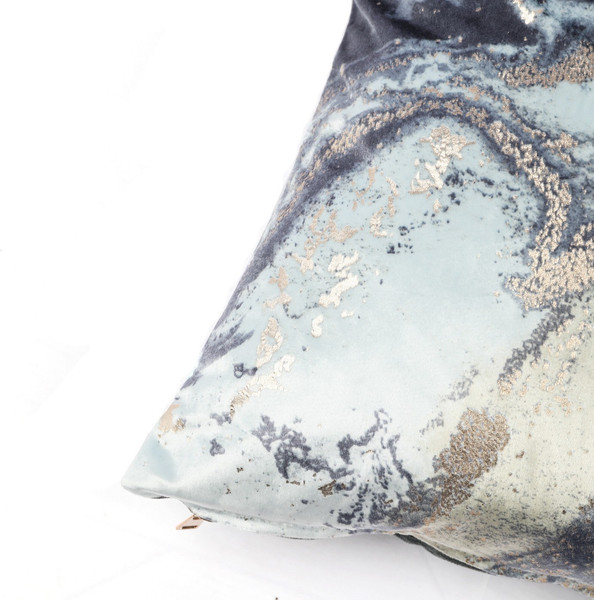 Изображение товара Наволочка декоративная Sofi de Marko Мрамор 45x45 / Нав-Мг-45x45 (голубой)