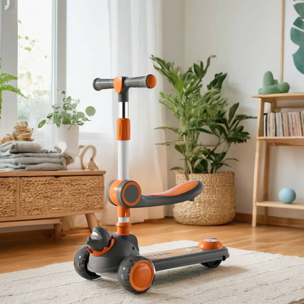 Изображение товара Самокат детский Ricos Wave JSCW108 (серый/оранжевый)