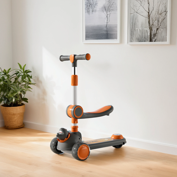Изображение товара Самокат детский Ricos Wave JSCW108 (серый/оранжевый)
