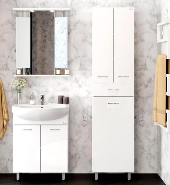 Изображение товара Шкаф-пенал для ванной Onika Модерн 46.17 R с корзиной (404602)