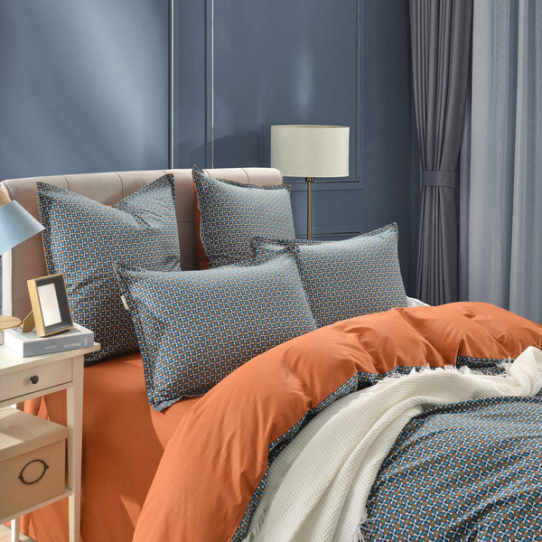 Изображение товара Комплект постельного белья Sofi de Marko Ахиллес Сатин 2x / 2x-5563 (синий)