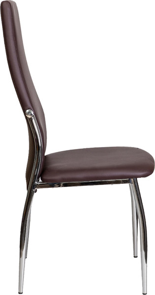 Изображение товара Стул AksHome Denver (экокожа, коричневый PU 607/хром)
