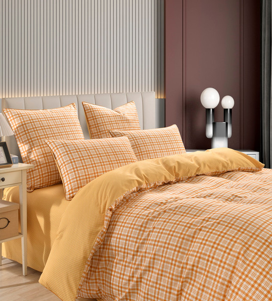 Изображение товара Комплект постельного белья Sofi de Marko Лавр Сатин 7Е / 7Е-5687 (оранжевый)