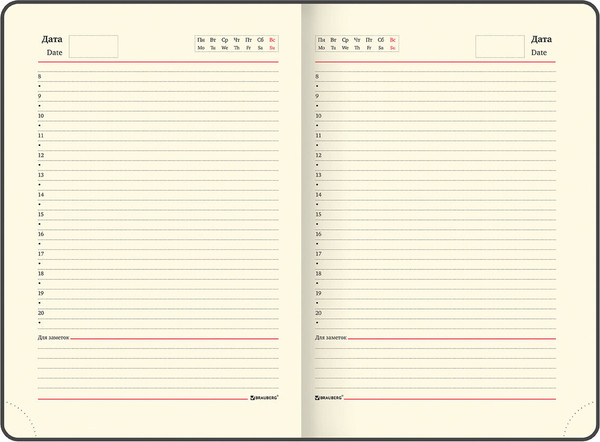 Изображение товара Ежедневник Brauberg 116233 (160л, черный)