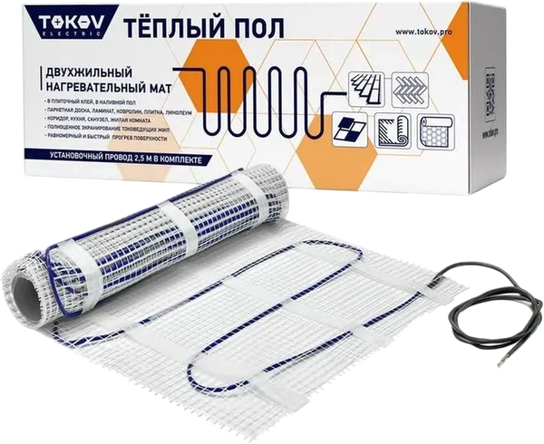 Изображение товара Теплый пол электрический Tokov Electric TKE-MAT150-112-0.75