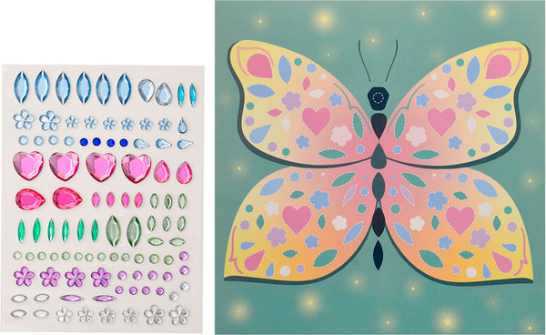 Изображение товара Набор для творчества Каляка-Маляка Аппликация из страз. Бабочка / АСКМ-НС