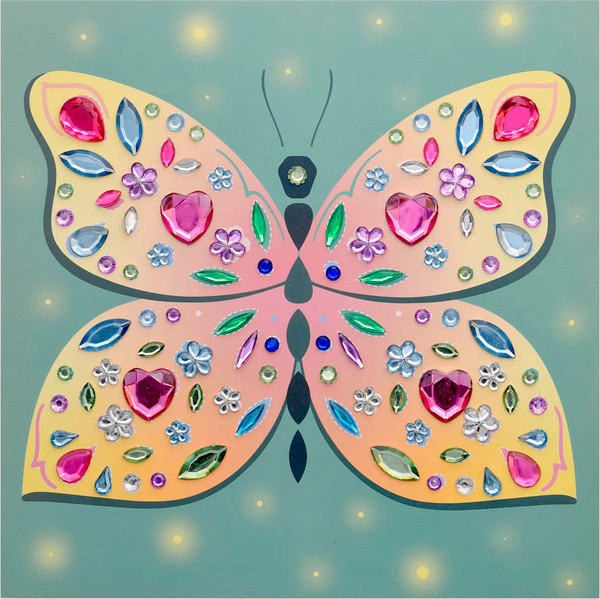 Изображение товара Набор для творчества Каляка-Маляка Аппликация из страз. Бабочка / АСКМ-НС