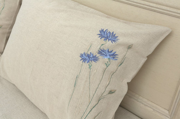 Изображение товара Комплект постельного белья Pole Kvetak (Беларускі лён) 215х153 22С41-ШР/в/у/уп.кор. (330 Васильки 37/сорт 2)