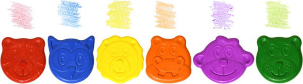 Изображение товара Восковые мелки Каляка-Маляка Зверята КВЗП6 (6цв)