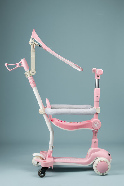 Изображение товара Самокат детский Ricos T-Rex JSCML603B (белый/розовый)