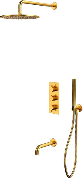 Изображение товара Душевая система со смесителем Whitecross Y YSET11GLB (брашированное золото)
