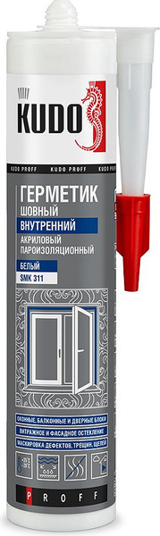 Изображение товара Герметик акриловый Kudo Proff Внутренний шовный / SMK-311 (280мл, белый)