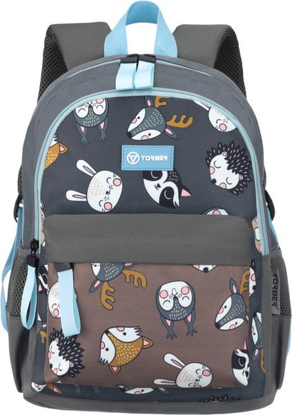Изображение товара Школьный рюкзак Torber Class X Mini / T1801-24-BR (коричневый с орнаментом)