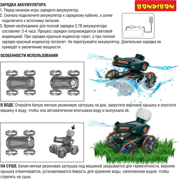 Изображение товара Радиоуправляемая игрушка Bondibon Парк техники Посейдон / ВВ6529